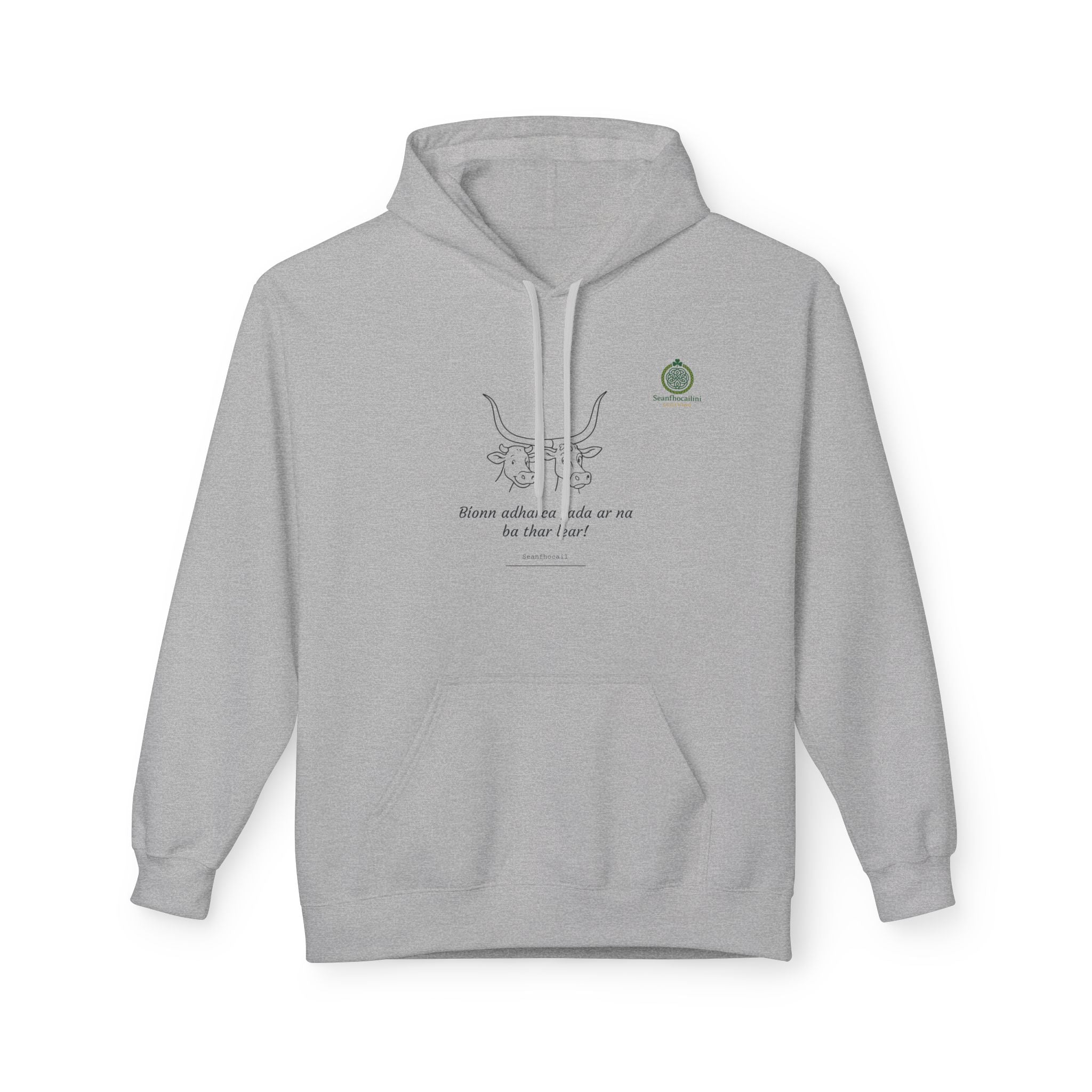 Bionn Adharca Fada Fleece Lined Hoodie Irish Mammy Collection Funny Irish Humor Hoodie