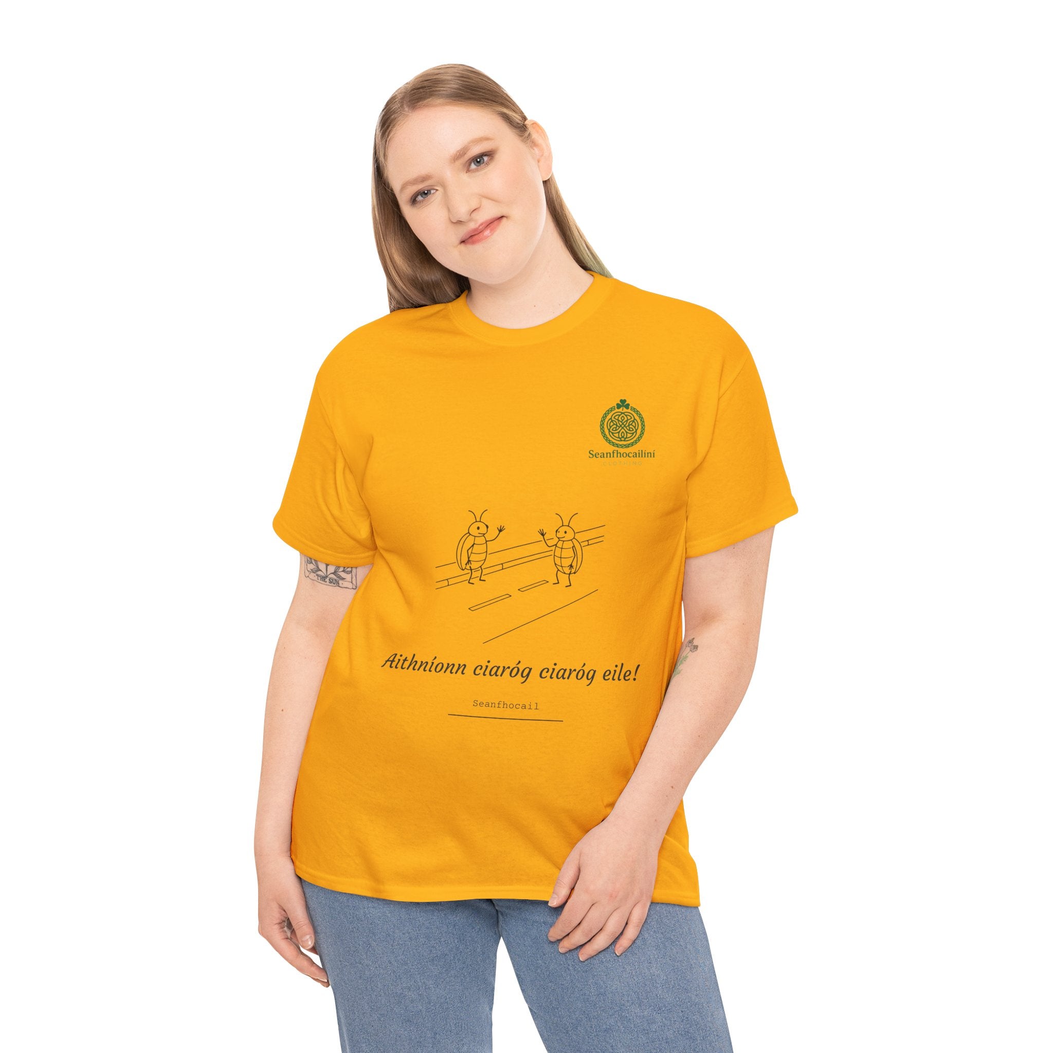 Aithníonn Ciaróg Ciaróg Eile Heavy Cotton T-Shirt Irish Mammies Collection