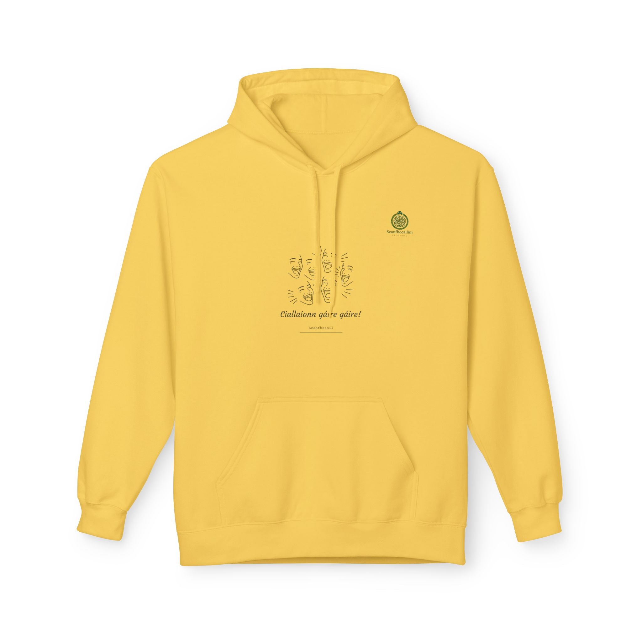 Ciallaíon Gáire Gáire Fleece Lined Hoodie Irish Mammy Collection Funny Irish Humor Hoodie
