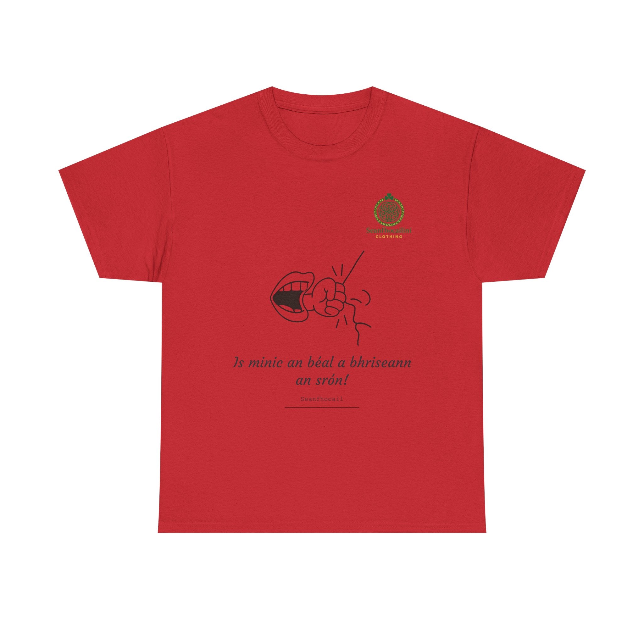 Is Minic An Béal Heavy Cotton T-Shirt Irish Mammies Collection