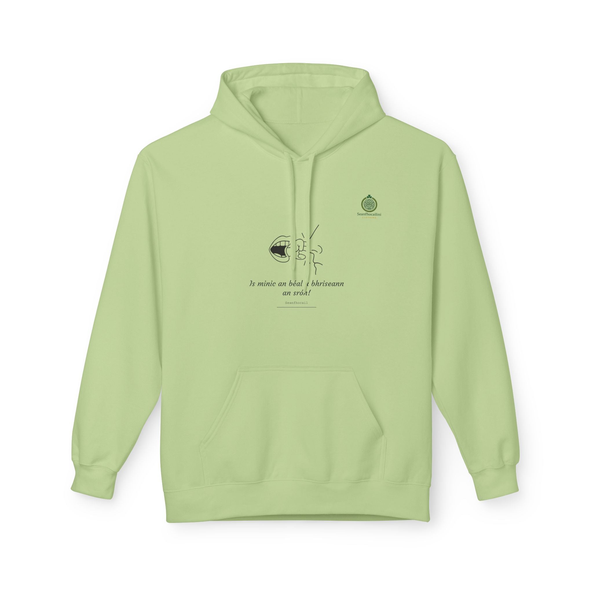 Is Minic An Béal Fleece Lined Hoodie Irish Mammy Collection Funny Irish Humor Hoodie