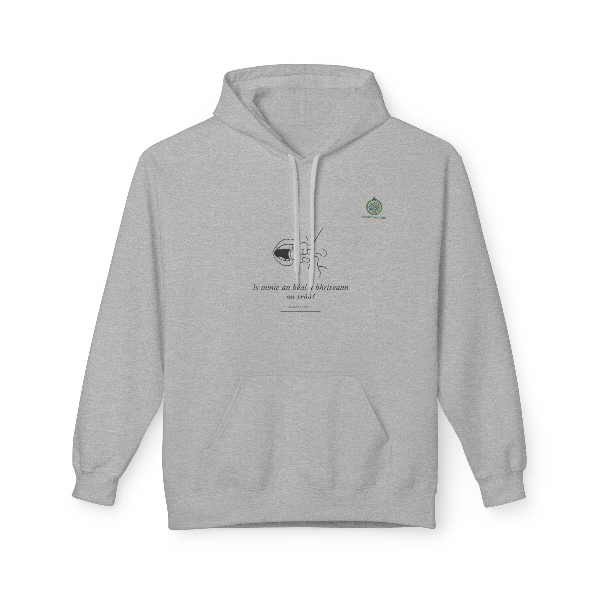 Is Minic An Béal Fleece Lined Hoodie Irish Mammy Collection Funny Irish Humor Hoodie