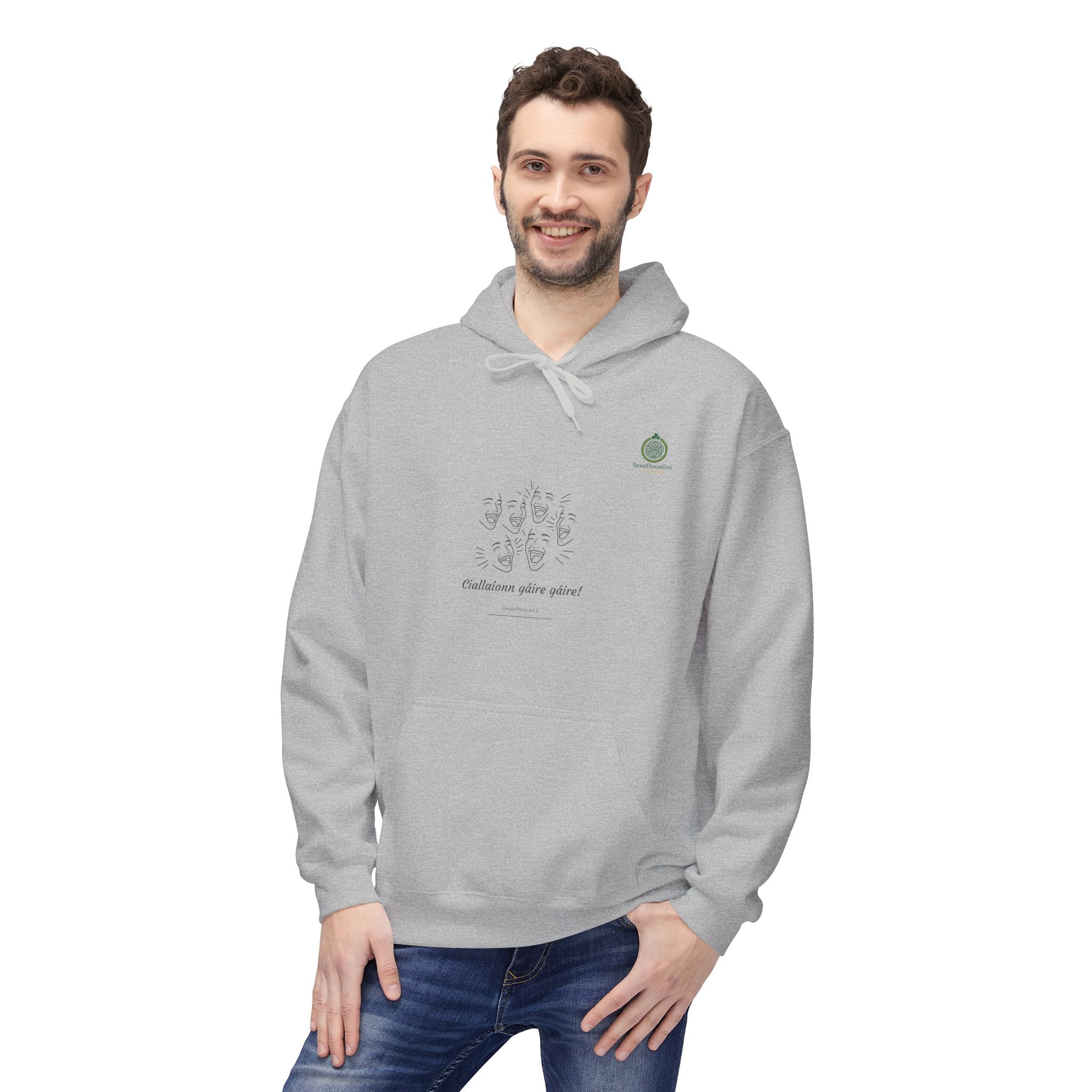 Ciallaíon Gáire Gáire Fleece Lined Hoodie Irish Mammy Collection Funny Irish Humor Hoodie