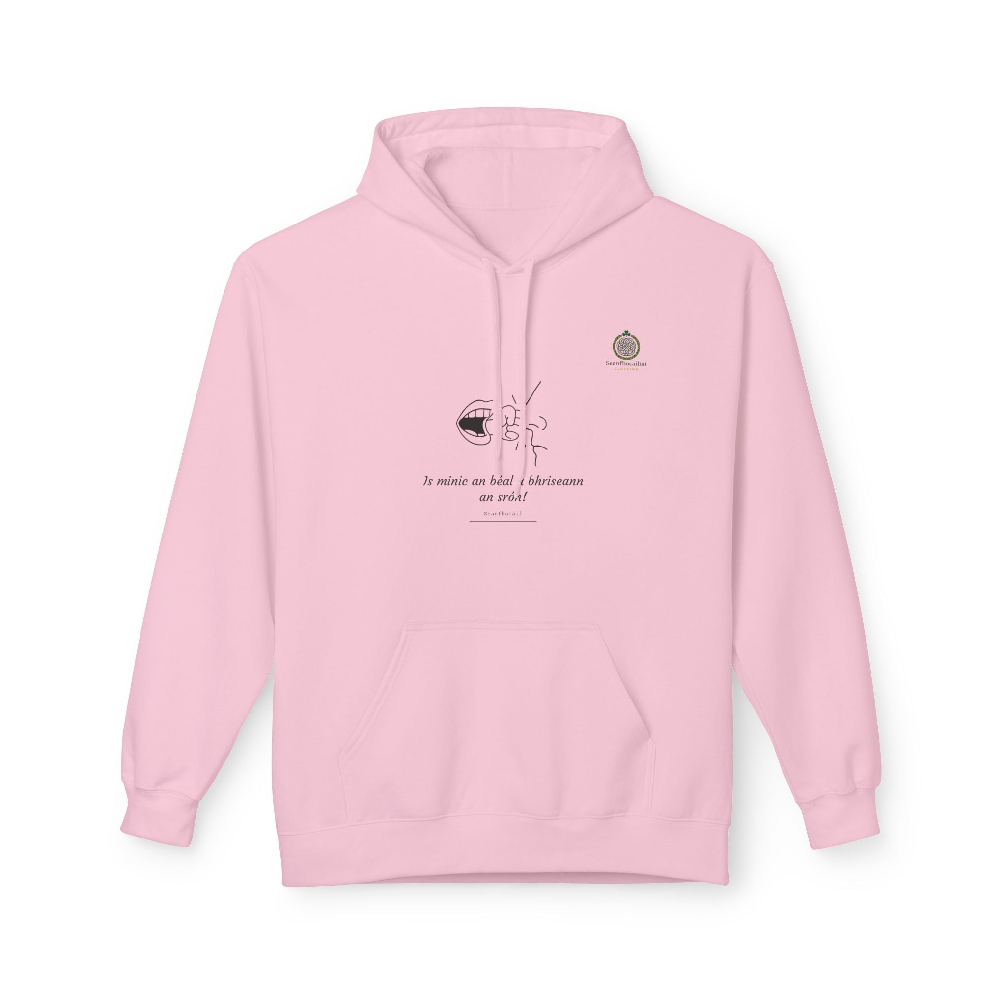 Is Minic An Béal Fleece Lined Hoodie Irish Mammy Collection Funny Irish Humor Hoodie