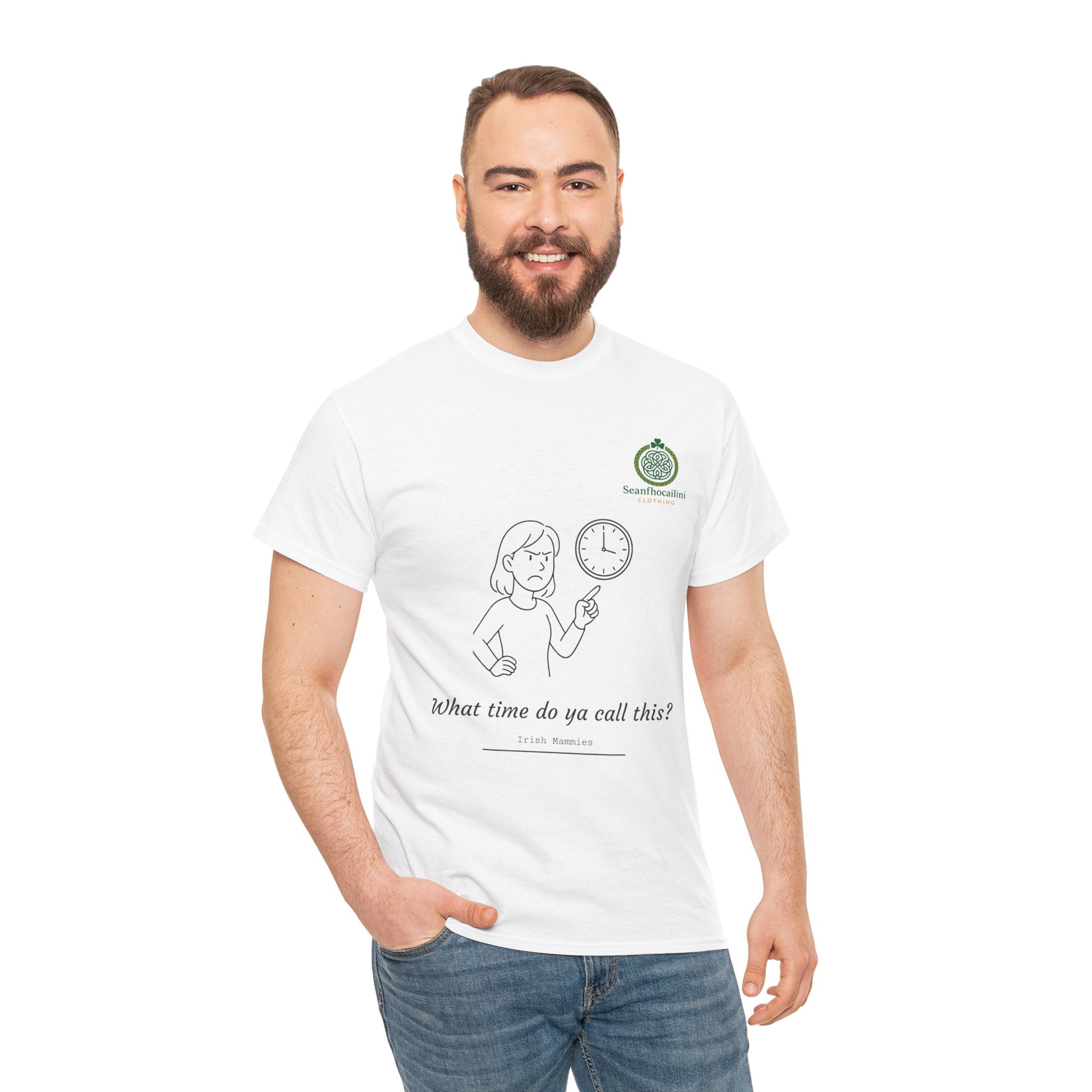 What Time Do Ya Call This Heavy Cotton T-Shirt Irish Mammies Collection