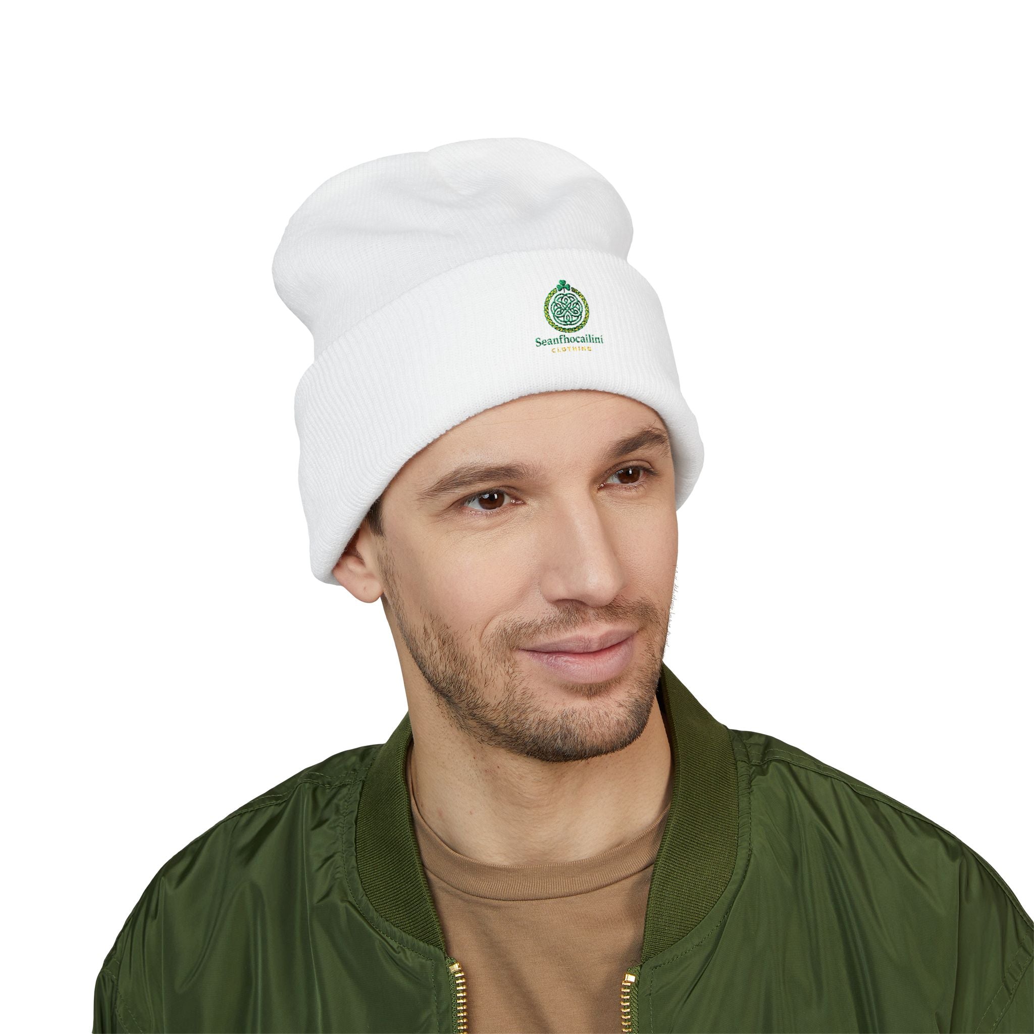 Logo Embroidered Classic Cuffed Beanie - Cozy Knit Hat, Winter Accessory, Gift for Him/Her, Stylish Headwear, Holiday Essential