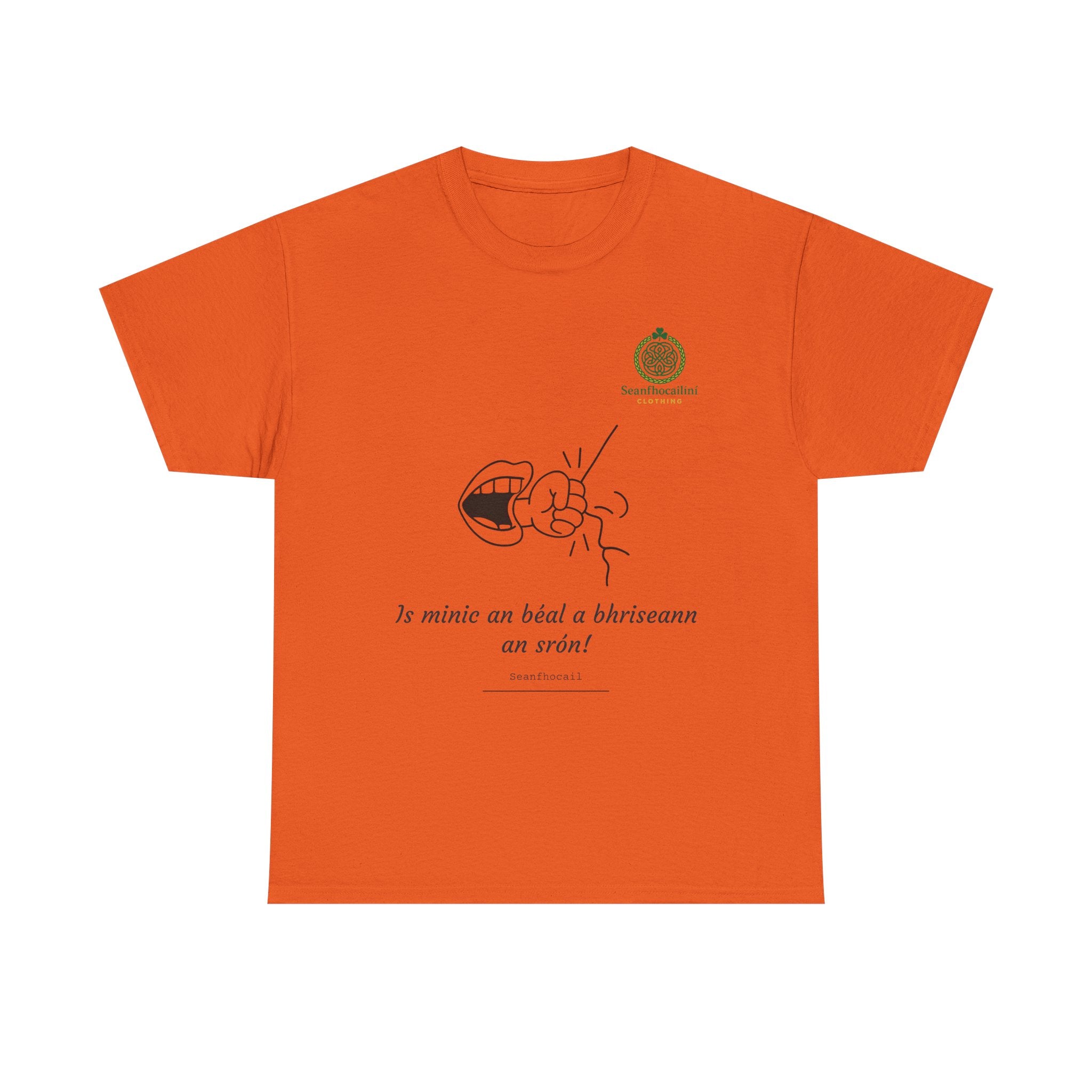 Is Minic An Béal Heavy Cotton T-Shirt Irish Mammies Collection