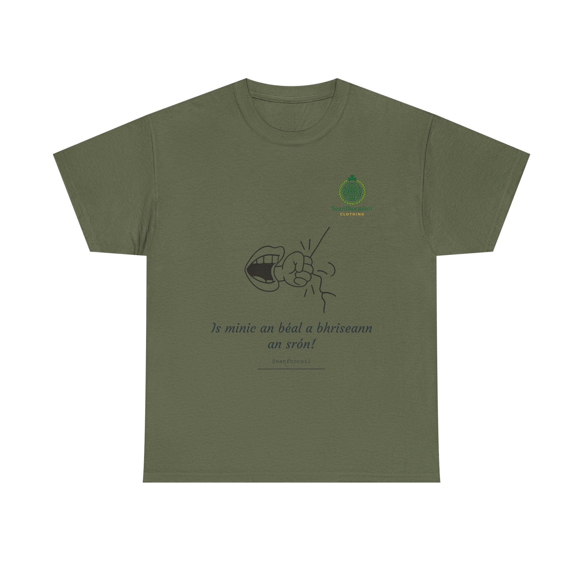 Is Minic An Béal Heavy Cotton T-Shirt Irish Mammies Collection