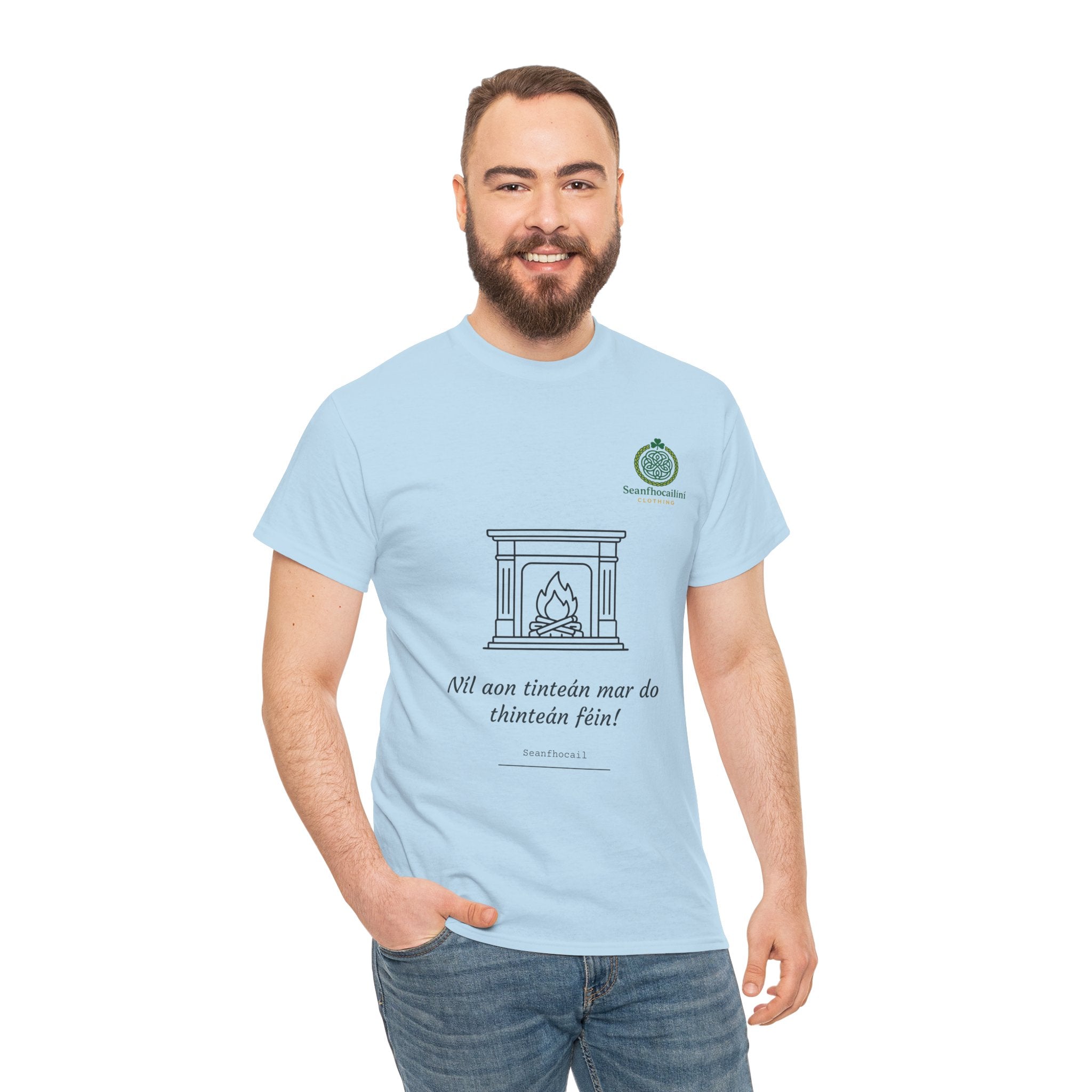 Níl Aon Tinteán Heavy Cotton T-Shirt Irish Mammies Collection