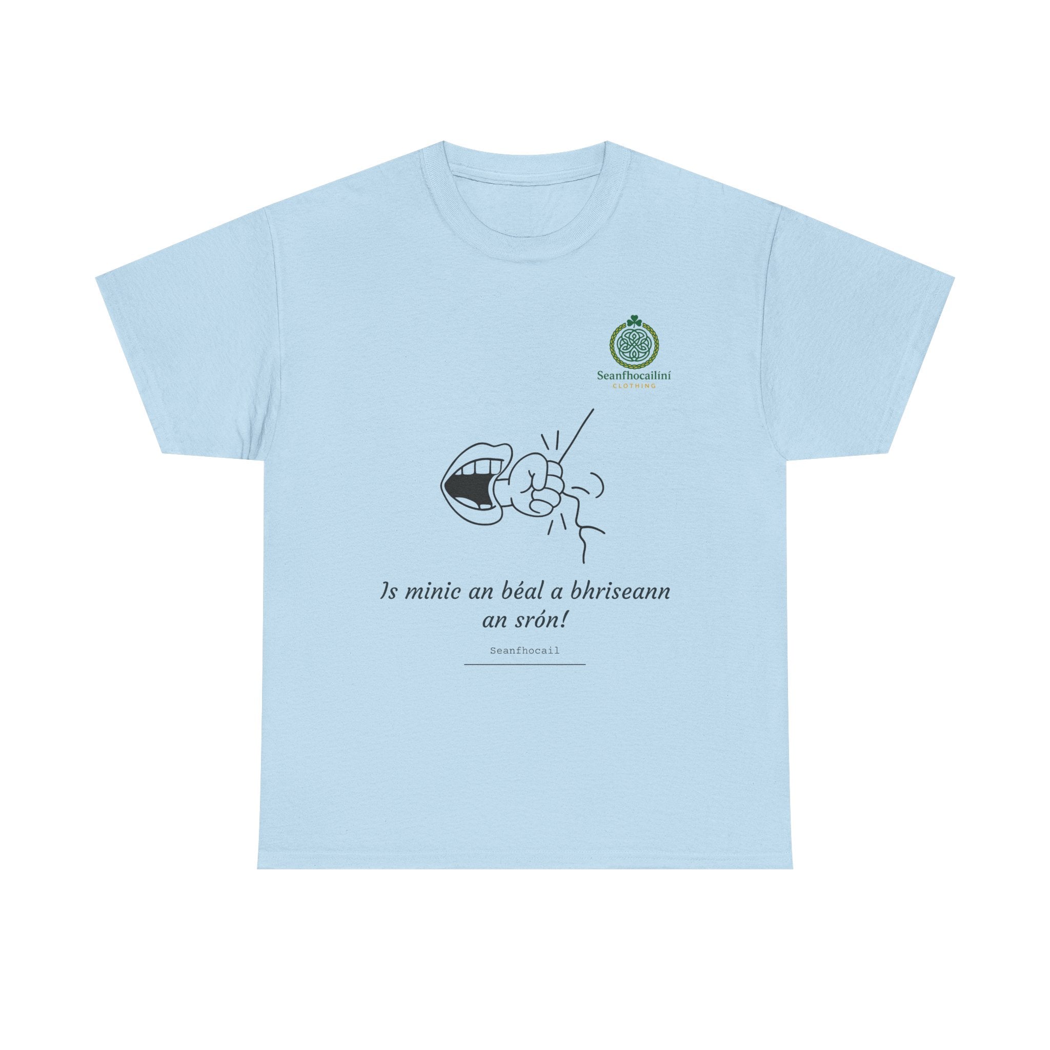 Is Minic An Béal Heavy Cotton T-Shirt Irish Mammies Collection