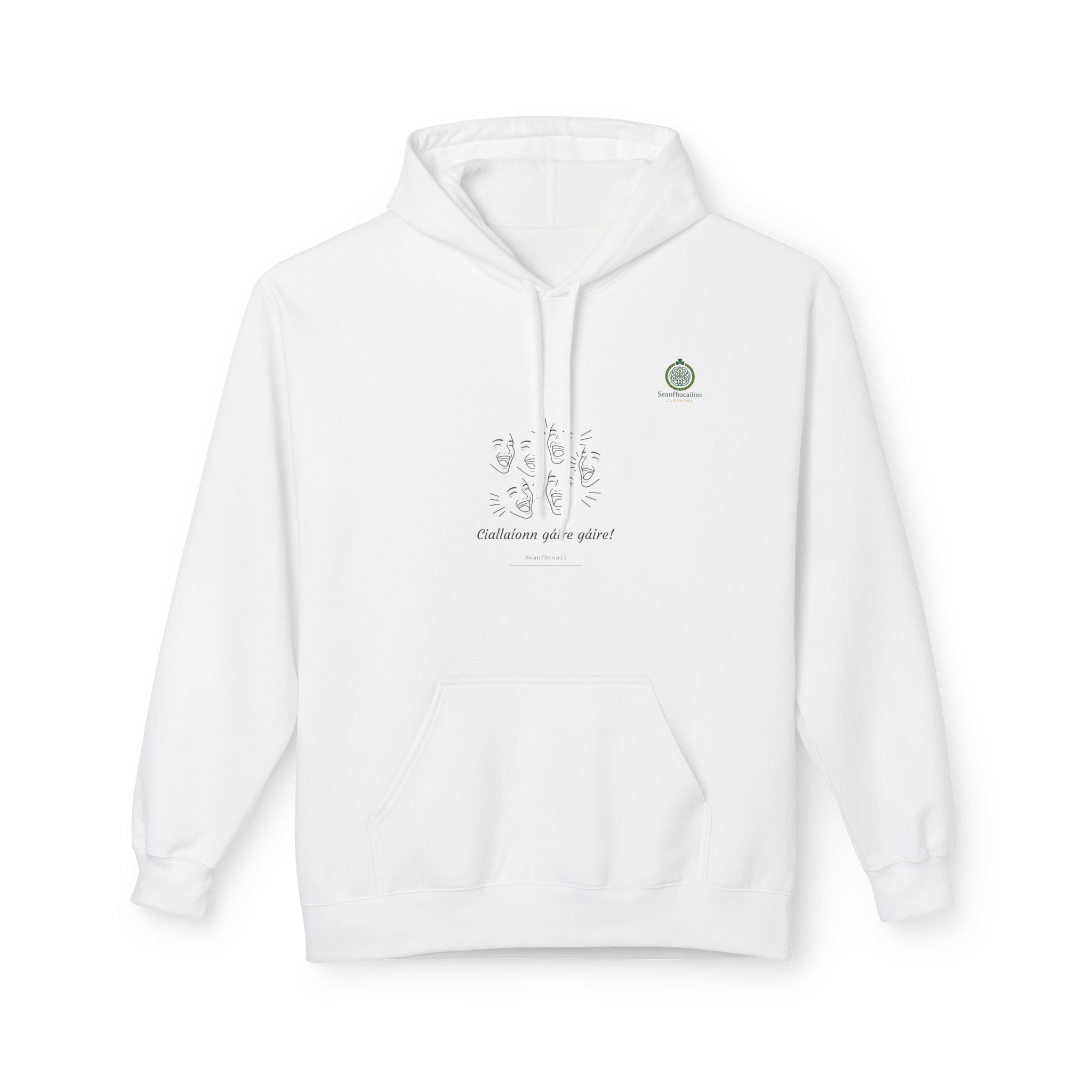 Ciallaíon Gáire Gáire Fleece Lined Hoodie Irish Mammy Collection Funny Irish Humor Hoodie