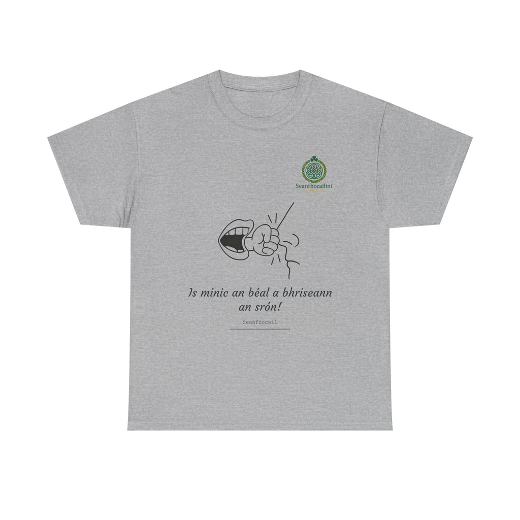 Is Minic An Béal Heavy Cotton T-Shirt Irish Mammies Collection