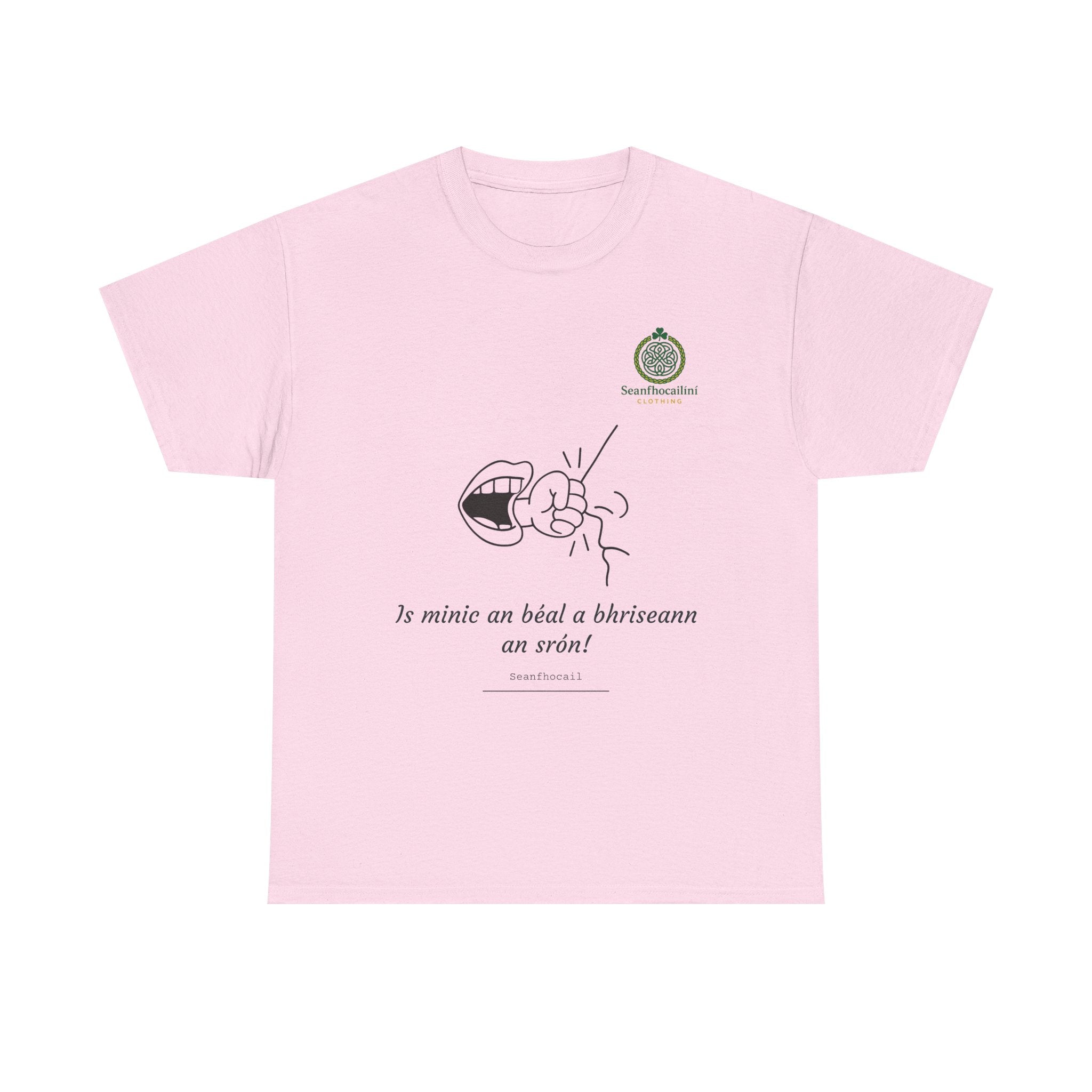 Is Minic An Béal Heavy Cotton T-Shirt Irish Mammies Collection