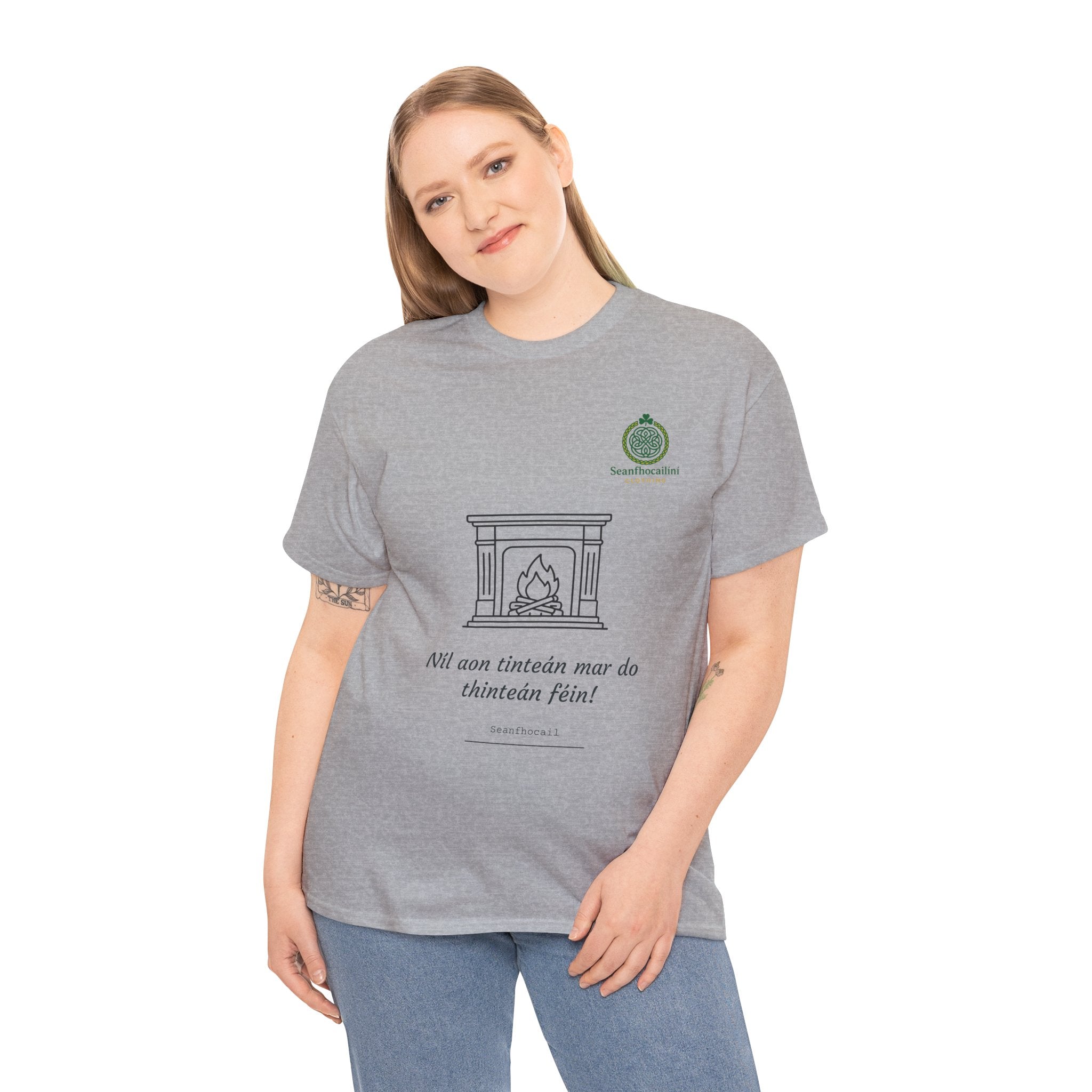 Níl Aon Tinteán Heavy Cotton T-Shirt Irish Mammies Collection