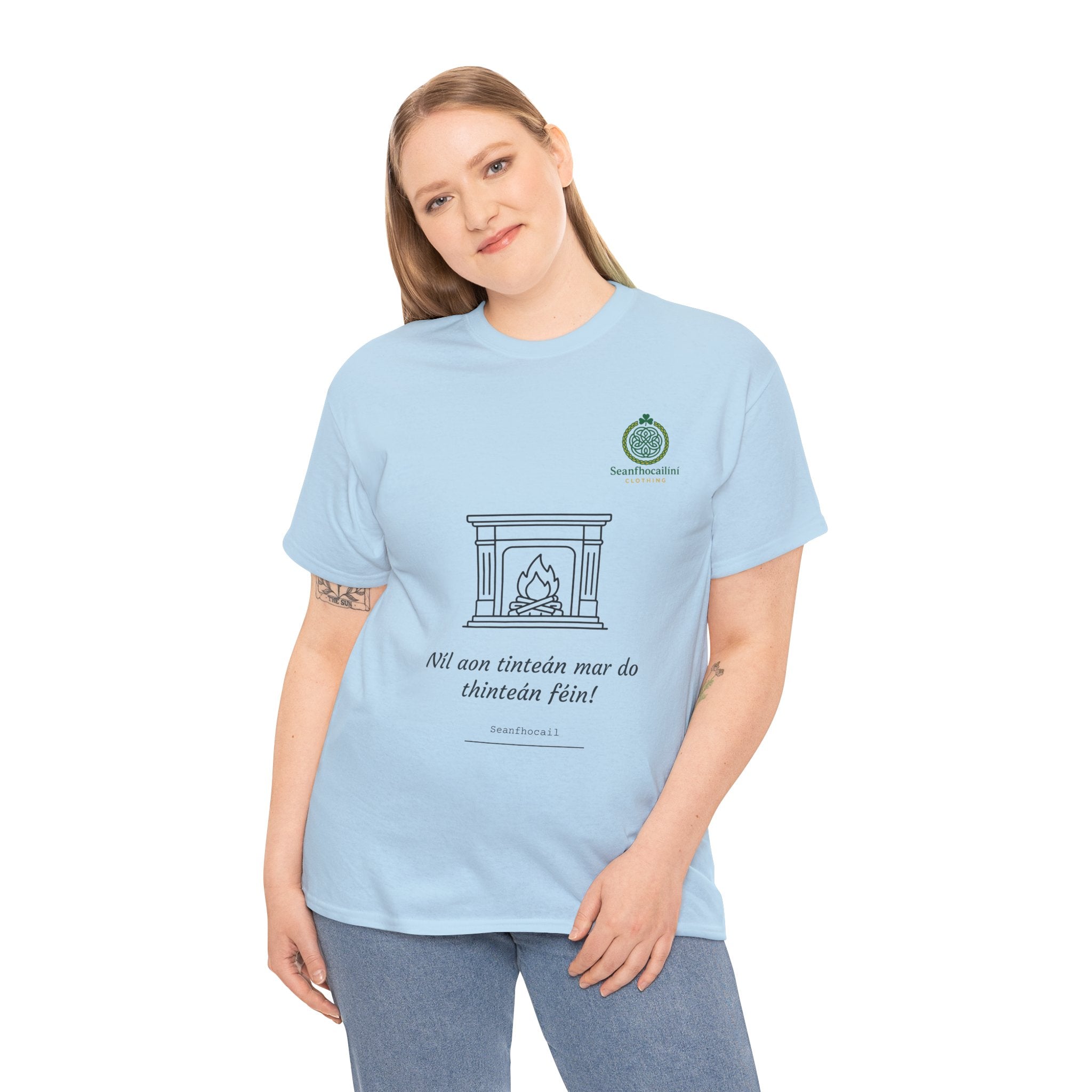 Níl Aon Tinteán Heavy Cotton T-Shirt Irish Mammies Collection
