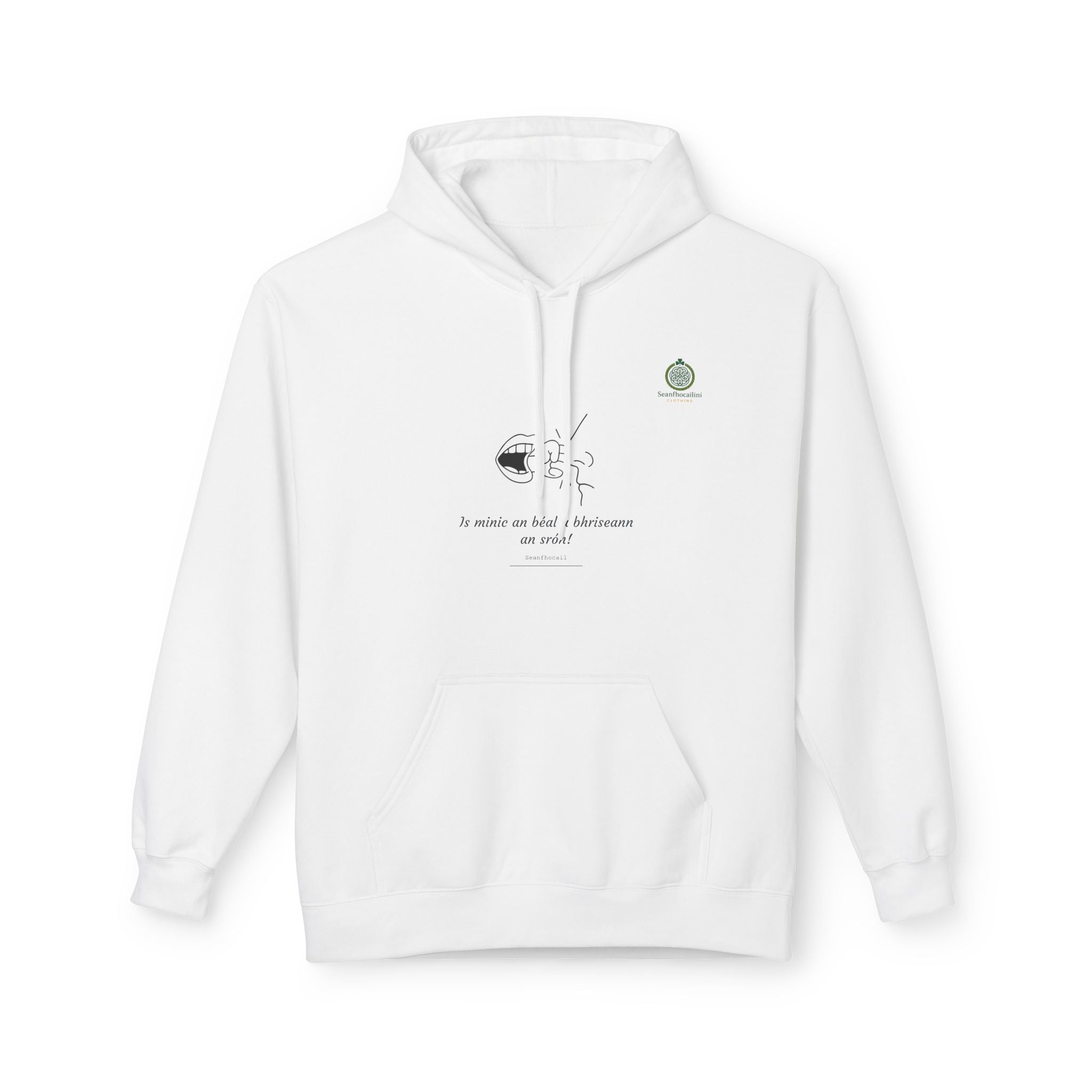 Is Minic An Béal Fleece Lined Hoodie Irish Mammy Collection Funny Irish Humor Hoodie