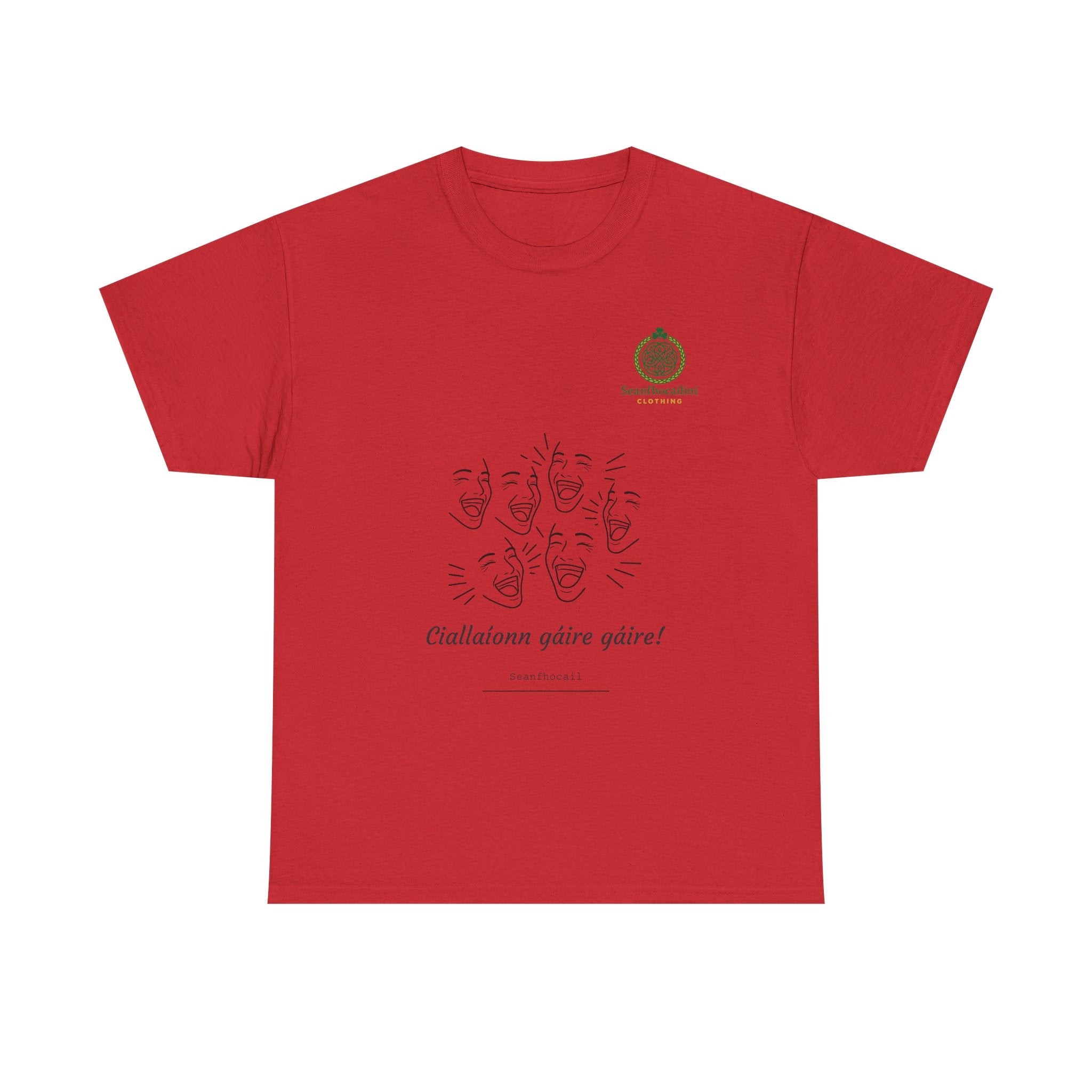 Ciallaíonn Gáire Gáire Heavy Cotton T-Shirt Irish Mammies Collection