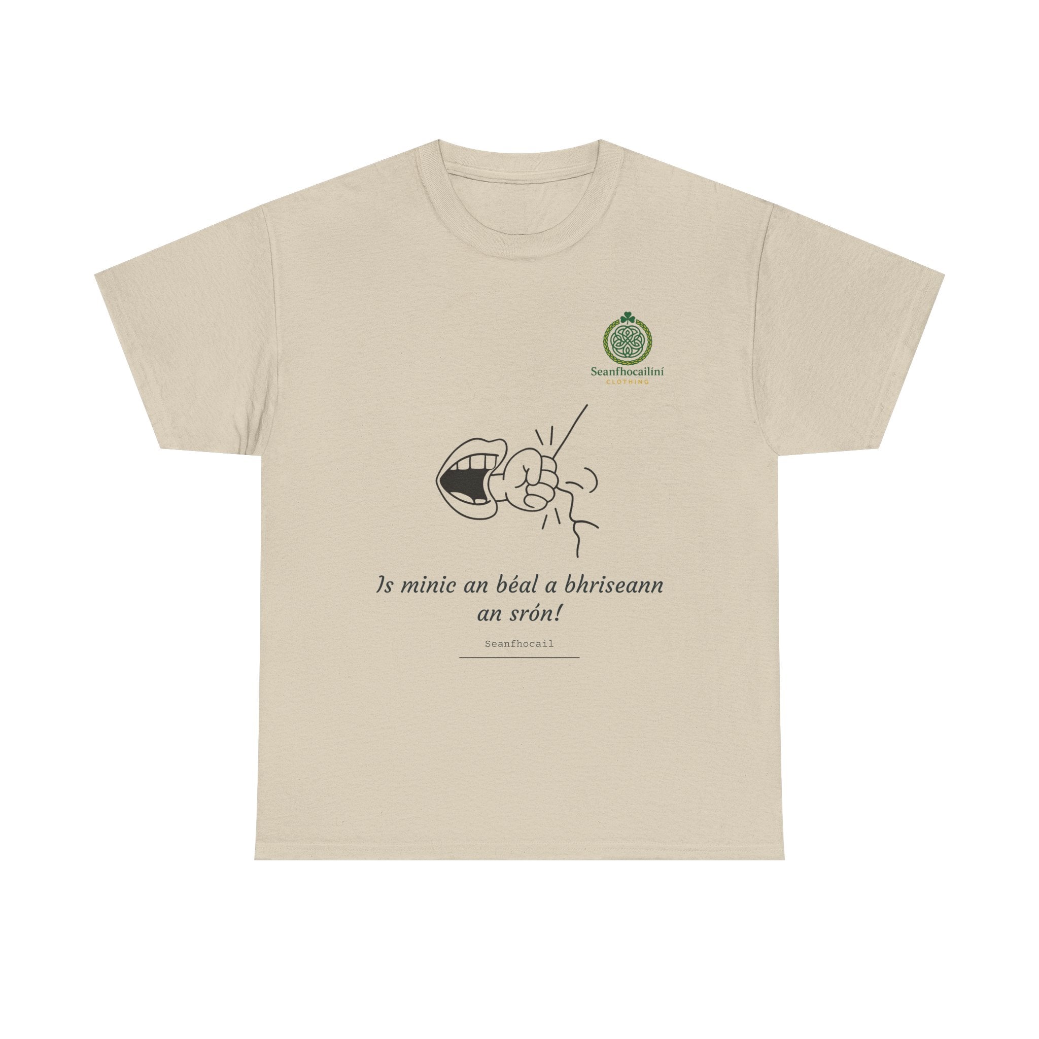 Is Minic An Béal Heavy Cotton T-Shirt Irish Mammies Collection