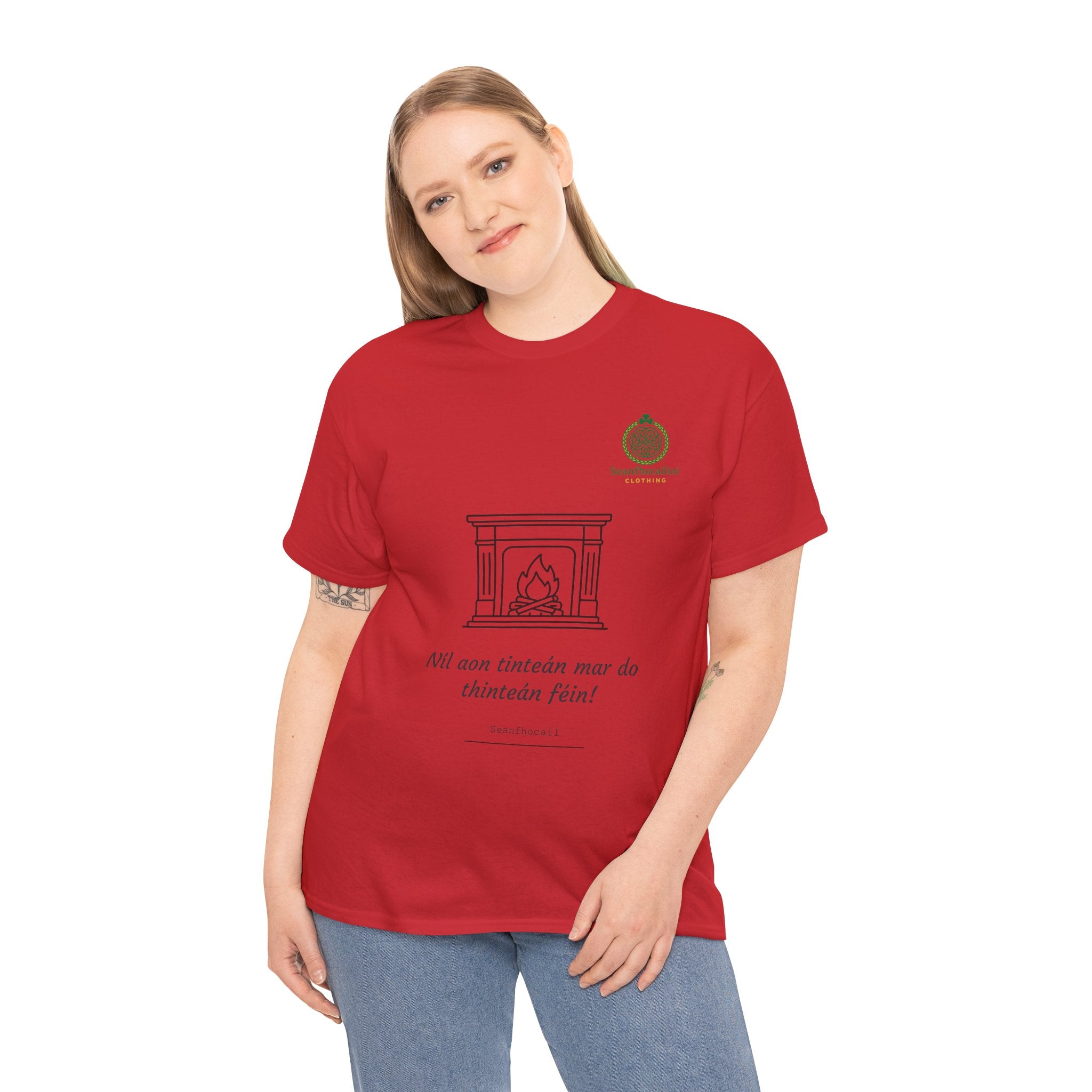 Níl Aon Tinteán Heavy Cotton T-Shirt Irish Mammies Collection