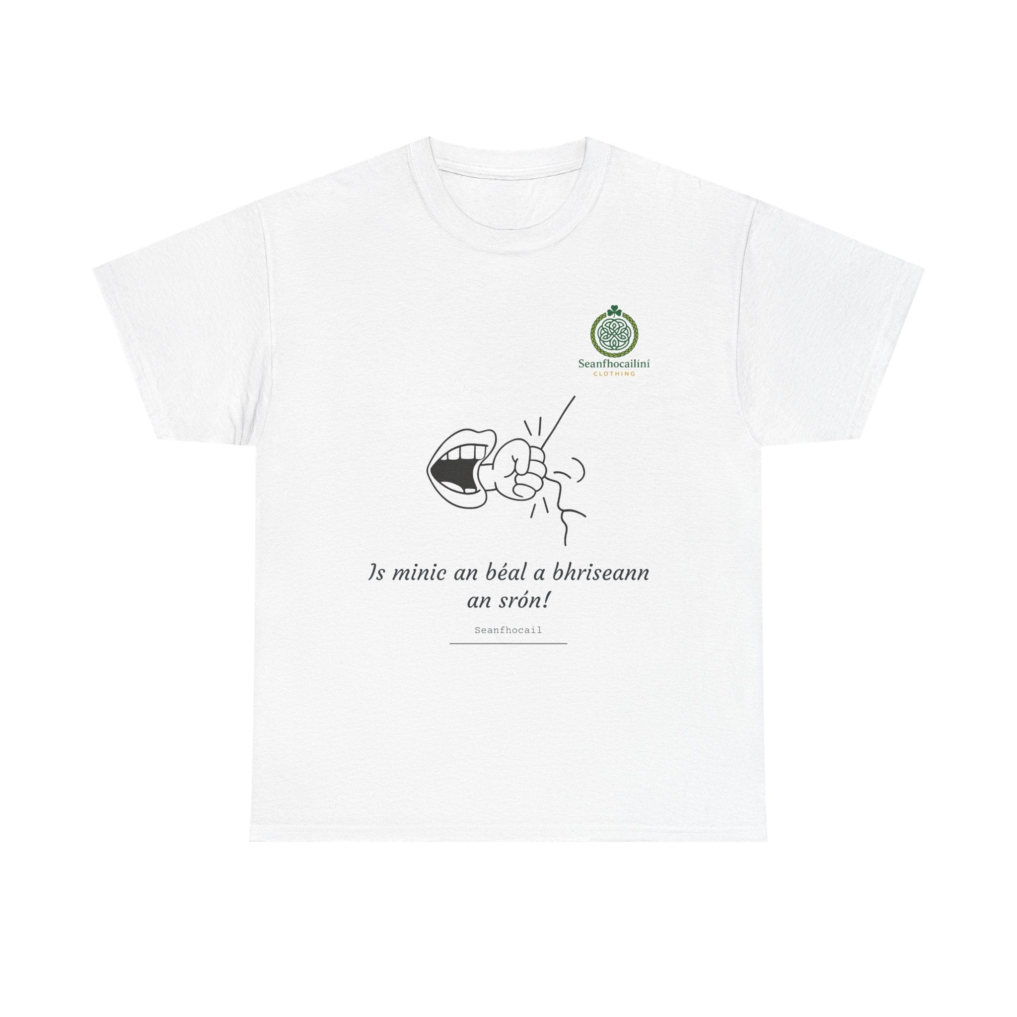 Is Minic An Béal Heavy Cotton T-Shirt Irish Mammies Collection