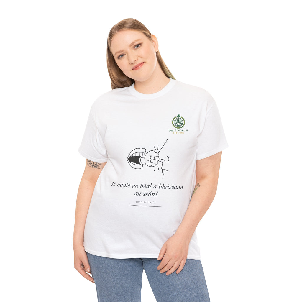 Is Minic An Béal Heavy Cotton T-Shirt Irish Mammies Collection