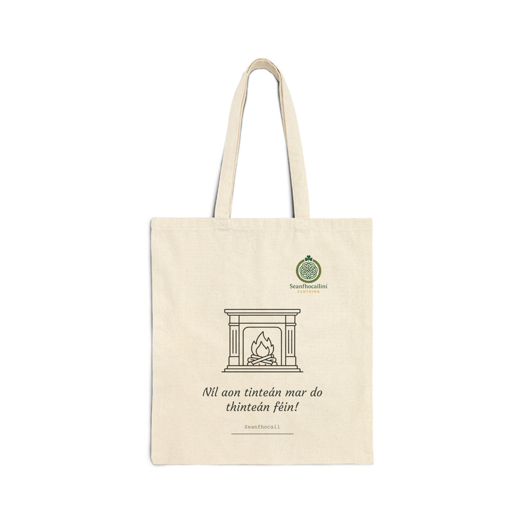 Níl Aon Tinteán Cotton Tote Bag, Minimalist Canvas Bag, Everyday Tote, Perfect for Shopping or Travel